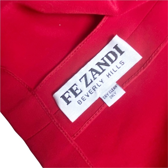 Fe Zandi Beverly Hills Haute Couture Runway Ruffle Blouse 80s - Picture 7 of 7